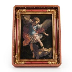 Buildclassic BC 가톨릭 과달루페 성모 이미지 10.2 x 15.2cm(4 x 6인치) 높이 19.9cm(7.6인치) 빈티지 테이블 탑 그림 액자 축복받은 성모 마