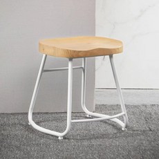 업소용 원목 스툴 카페 인테리어 체어 카페의자 65cm 75cm, 우드화이트 낮은 45cm