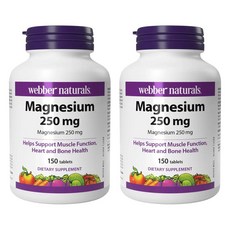 웨버내추럴 마그네슘 250mg 150정 2개 (호주배송) webber naturals Magnesium
