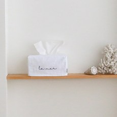 decotonik 亞麻簡約面紙套, 白色的