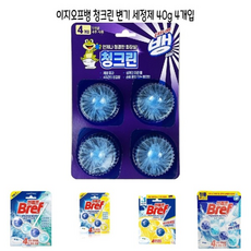 이지오프뱅 청크린 변기세정제 탈취제 입-O/변기청결제/화장실냄새제거/변기세정제활용방법, 4개, 40g