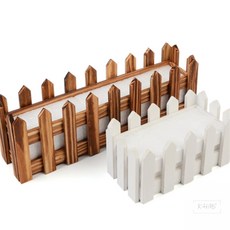 경희의마실 사각 울타리 조화 화분 조화꽃장식, 화이트 - 소, 1개