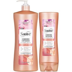 Suave Bonding Infusion Repairing Conditioner 2가지 사이즈 번들 강렬한 수분으로 약하고 손상된 모발에 광택과 탄력성을 회복합니다, 1