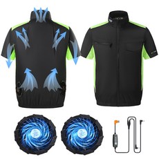 KLIFE 선풍기 조끼 에어컨 아이스 냉각옷 쿨 냉풍조끼 여름작업복 얼음조끼 남녀공용 낚시 등산 실외 현장작업 옷