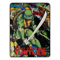 Northwest Teenage Mutant Ninja Turtles 마이크로 라셸 담요 116.8 x 152.4cm(46 x 60인치) Cowabunga Dudes, 리더 레오