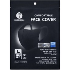 블리스모드 빨아쓰는 검정 패션 마스크 대형 10개입