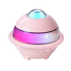 星空 藍牙 音箱 投影 燈 迷你 便攜式 K 歌 家用 無線 麥克風 藍牙 音響 (72H 發貨 臺灣), 粉色單嘜