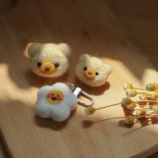 솜씨키트 양모펠트 키링 브로치 만들기 DIY 키트, 양모펠트소품3종-기본패키지, 1개