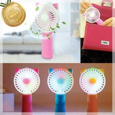 포유 충전식 무선 미니 선풍기 나혼자산다 답례품, LED고양이선풍기옐로우, 1개