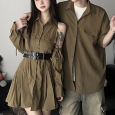 커플 시밀러룩 하와이안 티셔츠 휴양지 웨딩촬영 여행 드레스 패밀리룩 호캉스 반팔 긴팔 원피스