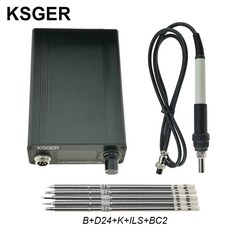 KSGER T12 납땜 DIY 알루미늄 컨트롤러 합금 1S 용접 스테이션 도구 전기 아이언 STM32 디지털 OLED V2 키트, 01 Set 6_01 HINA