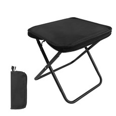 YFFFOVSSS 휴대용 접이식 스툴 - 성인용 컴팩트 접이식 캠핑 스툴 경량 빠른 배치 디자인 낚시 하이킹 및 야외 행사에 적합 (99.8kg(220파운드) 지지(블랙), 블랙