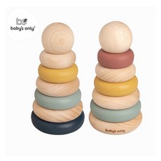 베이비온리 실리콘우드 링쌓기, 얼스, 얼스, 1개