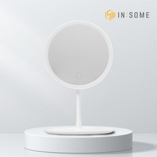 인썸 무선 LED 화장대 스탠드 거울 받침대 IPM-1, 화이트, 화이트
