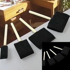 우드손잡이 스펀지 페인트붓 4종세트 페인트용품 스펀지붓 페이트스펀지붓 폼브러시