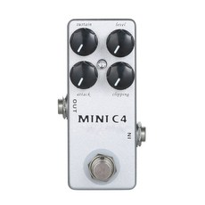 MOSKY 미니 이펙트 페달 부품 트루 기타 압축기 C4 바이패스 효과 금속 액세서리, [01] 옵션1, 1개