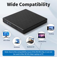 외장 DVD 드라이브 USB 3.0 C타입 C 휴대용 플레이어 CD-RW DVD-ROM 버너 노트북 데스크탑 PC용, 01 DVD burner, 1개