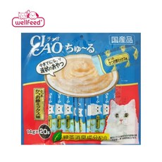 챠오츄르 고양이 짜먹는 간식, 혼합맛(가다랑어/가츠오부시), 14g, 20개