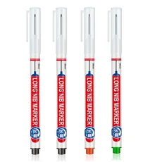 4개/대 금속 천공 펜에 한 20mm 깊은 구멍 긴 머리 마커 방수 욕실 장식 다목적, 06 2black 1red 1green