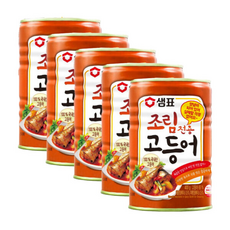 샘표 조림용 고등어, 5개, 400g