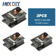 1-5PCS ESP32-CAM-MB WiFi 모듈 시리얼-와이파이 변환기 ESP32 CAM 개발 보드 5V 블루투스 OV3660 카메라, 02 3PCS