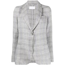 파비아나필리피 체크 싱글 브레스티드 블레이저