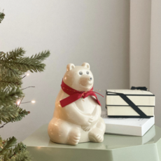 Palaset 북유럽 핀란드 곰 곰돌이 오브제 인테리어 신혼 생일 선물 저금통, 베이지, 1개