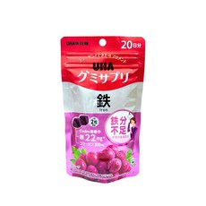UHA 味覺糖 鐵 軟糖 20日份 補鐵 營養補充, 1個, 鐵20日, 40顆