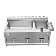 튀김기계 업소용 튀김기 치킨 감자 소형 전기 가정용, 큰냄비+작은냄비