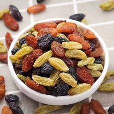 씨플 신강 무첨가 건포도 오색 혼합 큰입자 말린포도 500g 개별포장간식, 오색 혼합 100g*5팩1근의 식감이 좋다