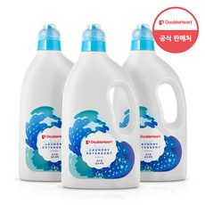 더블하트 유아용 섬유세제 용기, 1.8L, 3개