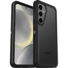 OtterBox 삼성 갤럭시 S24 플러스(전용) - 디펜더 시리즈 XT 투명 케이스 다크 사이드 (투명/블랙) 스크린리스 견고한 랜야드 부착 비소매 포장 159033