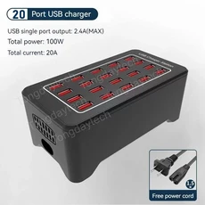 300W 범용 멀티 USB 충전기 스테이션 60 포트 iPad iPhone 11 12 13 Pro Max 삼성 태블릿 고속 Carregador, 04 100W 20 Port, 02 AU Plug