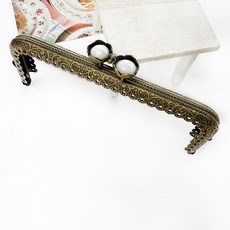 헤세드 (NEW) 12.5cm 사각 연꽃잎 구슬 동전지갑프레임, 화이트, 1개