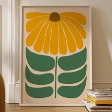 해바라기 추상 보헤미안 홈 장식 인테리어 캔버스 아트 프린트 식물 갤러리 벽 그림, ZLH4762 30x40cm 프레임 없음