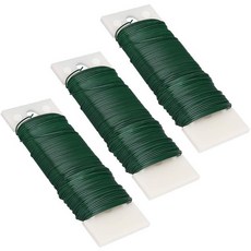 꽃철사 지철사 원예 공예 꽃포장 초록 녹색 철사, 6개