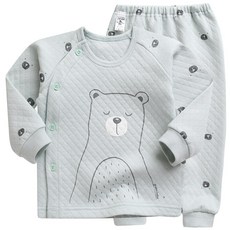 그린베베 영유아 겨울용 곰탱이 보온내의