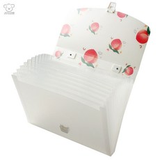 리치점빵 버클형 인덱스 파일백 3p세트(복숭아) 서류 문구