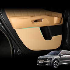 더 뉴 쏘렌토 MQ4 가죽커버, 1개, 기어 사이드_순정핏 브릭 브라운