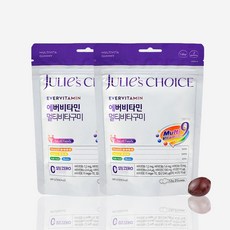 줄리스초이스 에버비타민 멀티비타구미 2봉(60구미) 제로슈가 비타민9종 멀티비타민젤리, 2개, 30정