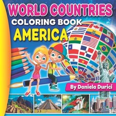 World Countries America: Coloring Book Paperback, Wolfland, English, 9781838157524