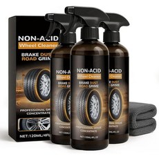 휠 클리너 브레이크 버스터 휠클리너 4.2 플로우 온스 더럽혀진 휠을 빛나게 하고 오래가는 보호 효과 (3개), 3개