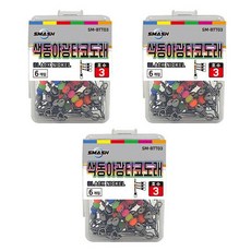 SMASH 문어낚시 색동야광 타코도래 벌크형 SM-BTT 3팩, 6개입, 3개