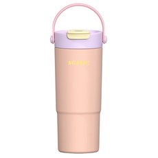 SGAKIC 진공 스텐 빨대 텀블러 보온보냉 차망 밀폐 워터보틀, 1개, 650ml, 핑크