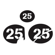 주년 기념 오토바이 번호 피아지오 베스파용 데칼, 1. 25 3pcs, B. Color Blue