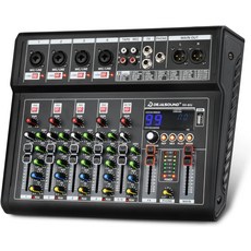 PC용 4채널 오디오 믹서 XLR 입력 기능이 있는 SX-4iu 믹싱 콘솔 블루투스 99개의 디지털 신호 프로세서 효과 USB 인터페이스 팟캐스트 음악 녹음, SX-6iu