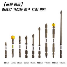[자석 링 포함] 합금강 고성능 펄스 드릴 비트 마그네틱 논슬립 충격 방지 십자 드릴비트 세트 50-150mm, (1세트) [표준 드릴 비트 9종 세트]