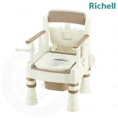 Richell 可攜式舒適暖座便器椅 MH型便座 象牙白/深咖啡 塑膠材質 方便攜帶, MH型 象牙白, 1個