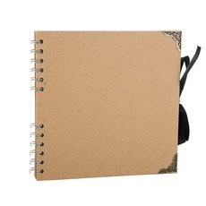 60페이지 사진 앨범 크래프트지 사진 장식 앨범 휴대용 용품, Brown