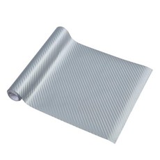 INFINAUTO 실버 톤 탄소 섬유 패턴 보호 자동차 랩 필름 0.2m x 1.5m(0.5피트 5피트) 외부 내부 비닐 커버 5.5mil PVC 1개 범용 317330